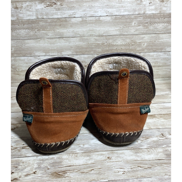 Woolrich Slippers Womens 12 Brown Wool Suede Glamper Slip On Ankle - Picture 4 of 10